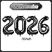 Villorem 2026 Balloons Black 2026 Balloon Numbers 16 Inch Happy New Year Foil Balloons 2026 for New Year Eve Party Supplies Birthday Graduation Anniversary Decorations - Image 4