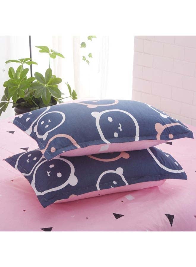 NIBEMINENT 4-Piece Jacquard Duvet Cover Set Polyester Pink/Purple Single - Image 3