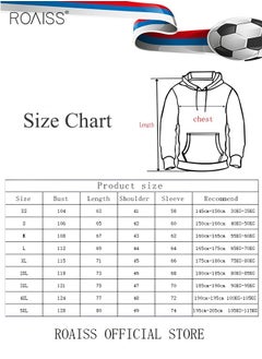 roaiss Men's Hoodie And National Brand Printed Crewneck Cotton Sweatshirt Unisex Hooded Casual Work Wear Sportswear  - Image 2