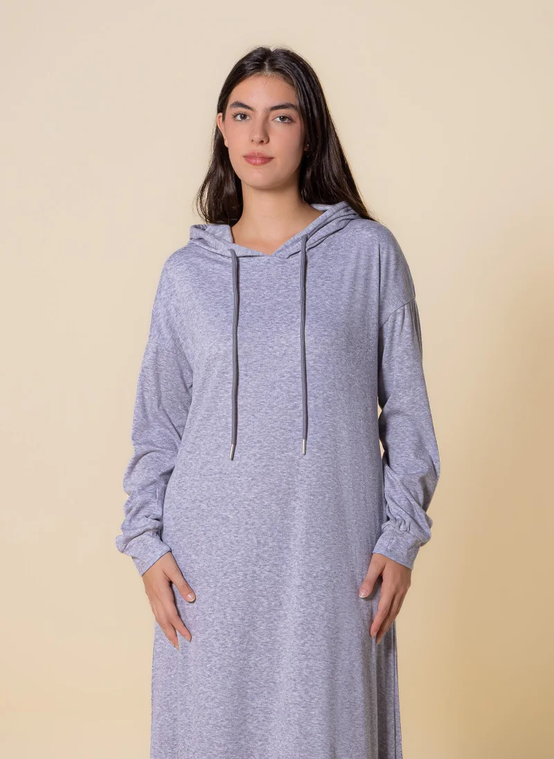 SHAPES LADIES LONG DRESS WITH HOODIE