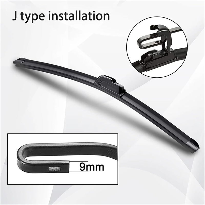 BL MK2 2010-2013 U-Type Soft Rubber Boneless Wiper - 24" & 19" HD Quiet Automotive Wiper Blades - Image 3