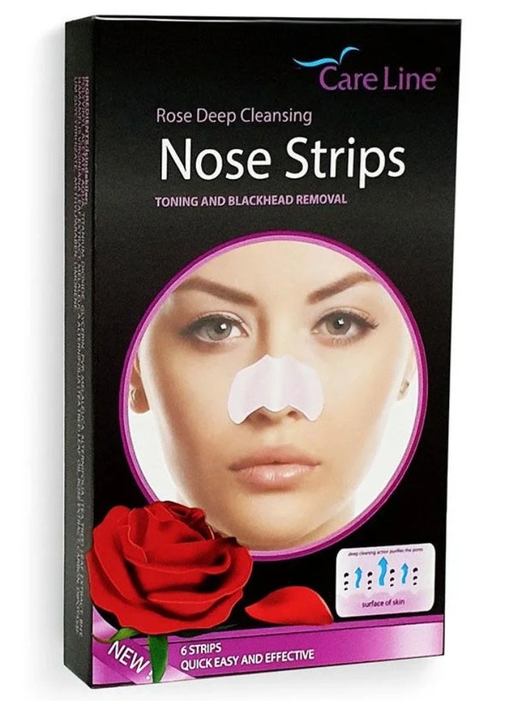 Rose Deep Cleansing Nose Strips Toning And Blackhead Removal 6 Strips