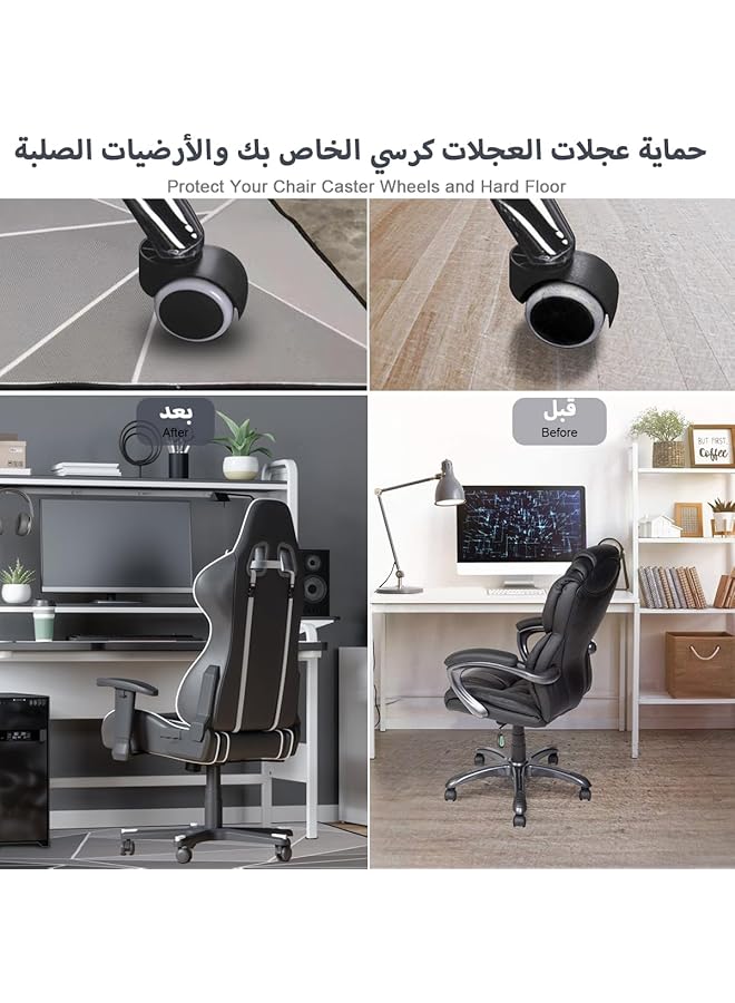 erorex Office Chair Mat Under Desk Chair Mats Large Anti Slip Floor Protector Rug For Hardwood Tile Floor Wear Resistant Computer Chair Mat Heavy Duty Gaming Rolling Chair Carpet For Work Home 140*100Cm - Image 4