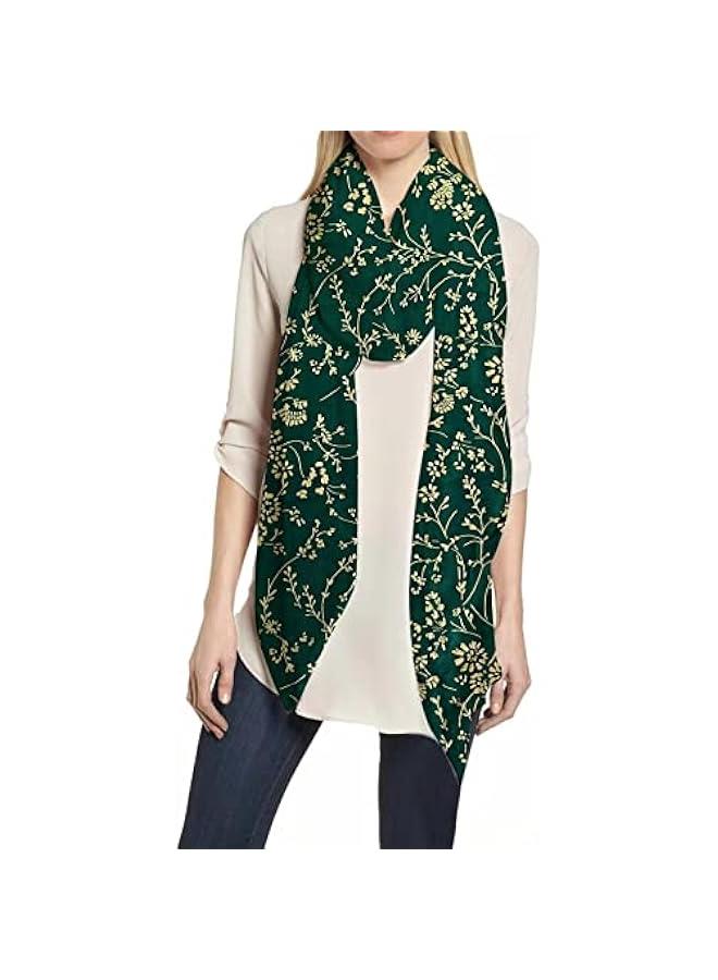 Arabest Shimmering Gold Floral Design Scarf Wrap Hijab - Image 1