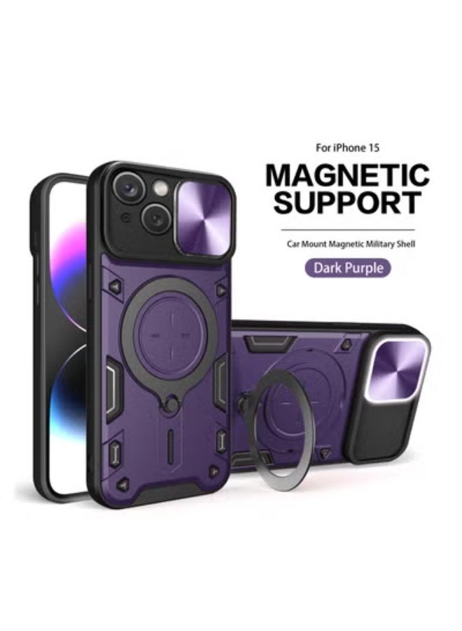 GULFLINK Back Cover Phone Protection Case For iPhone 15 Midnight Purple