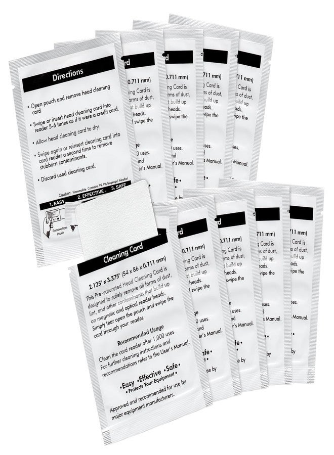 Xinafan 10 Pc 60622 Cleaning Card Compatible with Dymo LabelWriter 550 450 5XL 4XL Label Printer Cleaning Sheets Swipe, 3.375 x 2.125 Inch Card Reader POS Direct Thermal Swiper Cleaner, Normal, White - Image 1