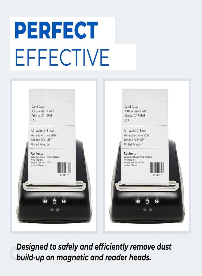 Xinafan 10 Pc 60622 Cleaning Card Compatible with Dymo LabelWriter 550 450 5XL 4XL Label Printer Cleaning Sheets Swipe, 3.375 x 2.125 Inch Card Reader POS Direct Thermal Swiper Cleaner, Normal, White - Image 5