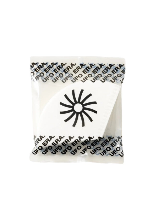 UFO Filter Type A – 50-Pack Specialty Coffee Paper Filters, Medium Flow Rate for Balanced Extraction, Optimized for Anaerobic Naturals & Co-Fermented Coffees, Compatible with UFO Dripper V2, FDA-Certified 100% Wood Pulp - Image 1