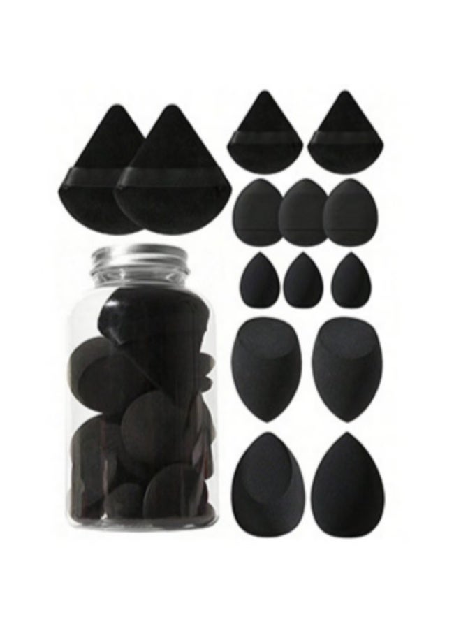Miamia 14 Pcs Makeup Sponge Set-  Mini Makeup Sponge, Powder Puff Long Lasting Beauty Sponge Wet & Dry Use for Women Black - Image 2