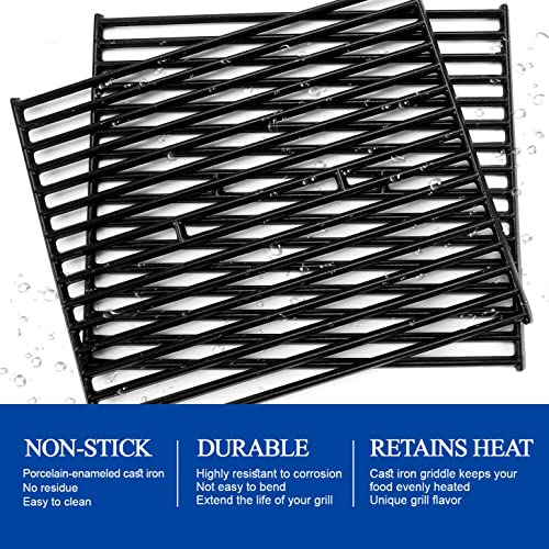 GGC 15 Inch Grill Grates Replacement for Broil King 9453-54, 9453-57, 9453-64, 9865-54, 9453-67, Broil-Mate, Silver Chef, Sterling Gas Grill, 2 PCS Cast Iron Cooking Grid Grates (15" x 12 3/4" Each) - Image 4