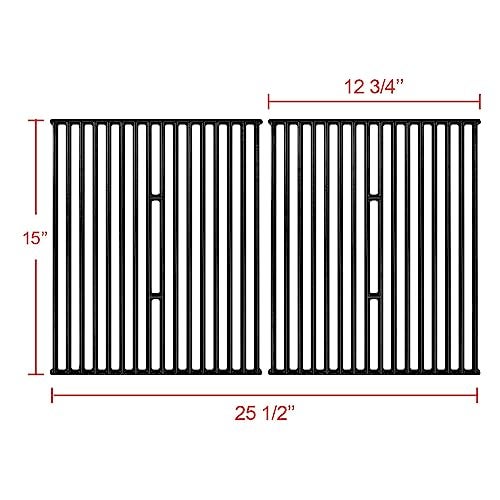 GGC 15 Inch Grill Grates Replacement for Broil King 9453-54, 9453-57, 9453-64, 9865-54, 9453-67, Broil-Mate, Silver Chef, Sterling Gas Grill, 2 PCS Cast Iron Cooking Grid Grates (15" x 12 3/4" Each) - Image 2