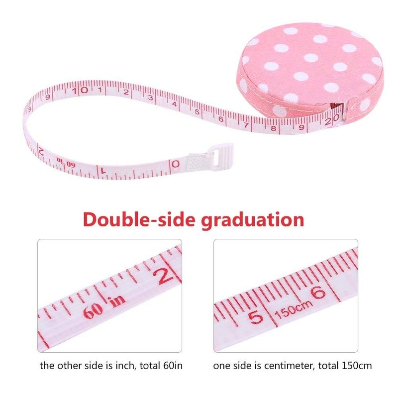 Hilitand 1.5M Metal Retractable Body Measurement Tape - White Bottom - Image 4