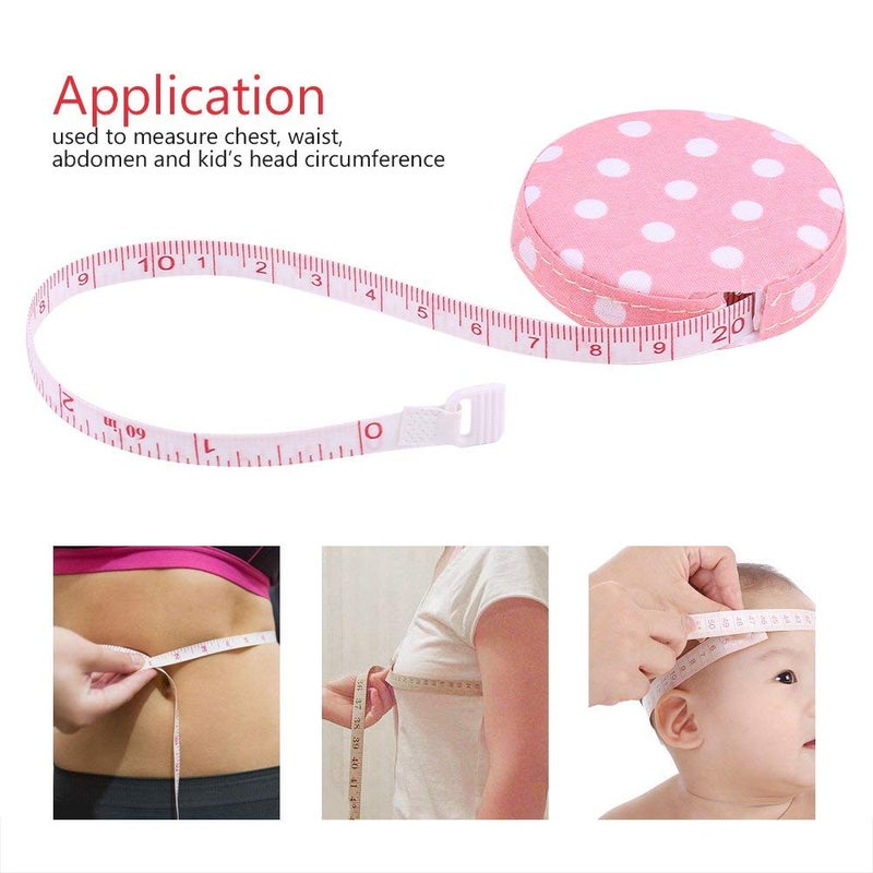 Hilitand 1.5M Metal Retractable Body Measurement Tape - White Bottom - Image 3