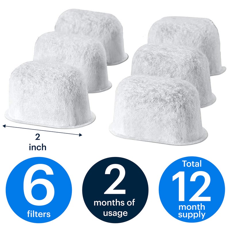 Essential Values Water Filter 6 Pack - Compatible with Breville Espresso Machines - Filter Replacement - 1 Year Supply - Activated Charcoal & Renewable Cotton - Image 4