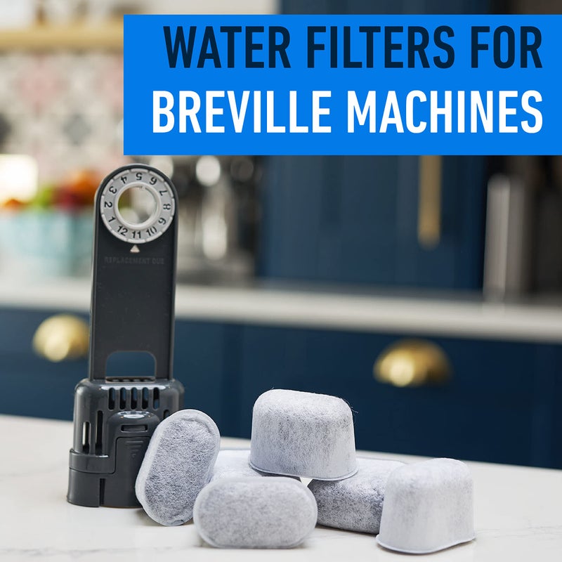 Essential Values Water Filter 6 Pack - Compatible with Breville Espresso Machines - Filter Replacement - 1 Year Supply - Activated Charcoal & Renewable Cotton - Image 2