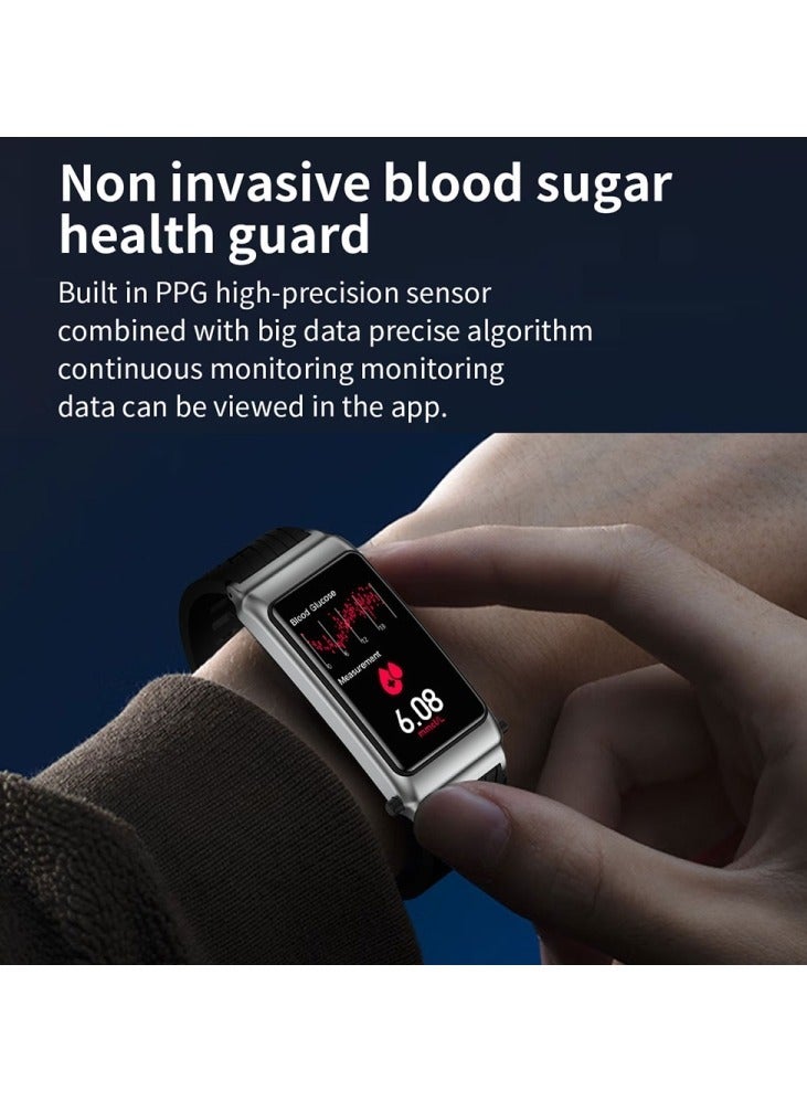 AROAQ K80 1.57 inch Blood Sugar Smart Watch TWS Headset Two-in-One Health Monitoring Body Temperature Bluetooth Call NFC Access Control Bracelet  - Image 5