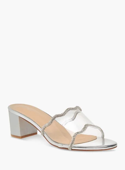 فلورا بيلا من شو إكسبرس Womens Embellished Slip-On Sandals With Block Heels