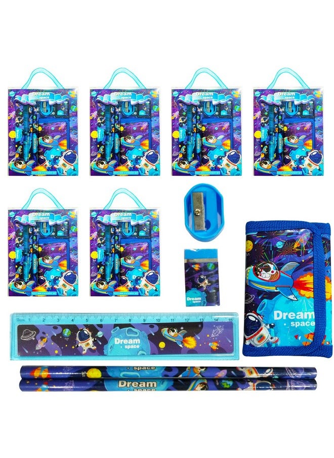 Party Propz Party Propz Return Gifts For Birthday For Kids -Sets Of 6Pcs Boys Space Theme Stationary Items|Best Birthday Return Gifts For Kids Or Children|Bulk Pack Returns Gift Set Ideas|Space Birthday,Multi  - Image 1