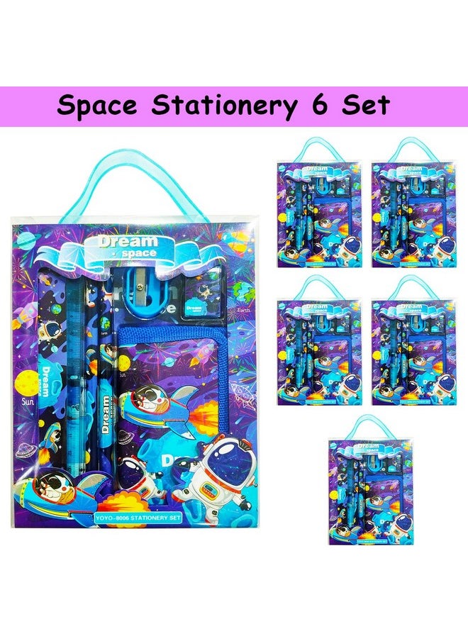 Party Propz Party Propz Return Gifts For Birthday For Kids -Sets Of 6Pcs Boys Space Theme Stationary Items|Best Birthday Return Gifts For Kids Or Children|Bulk Pack Returns Gift Set Ideas|Space Birthday,Multi  - Image 2