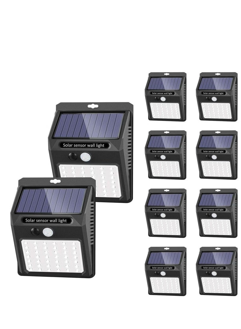 42 LED Solar Powered Cordless Light (Pack of 10) – IP65 Waterproof & Dustproof, 3 Adjustable Modes, Outdoor Motion Sensor Lighting for Garden, Patio, Fence, Garage – Energy Efficient & Durable