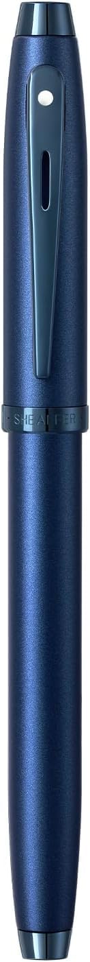 SHEAFFER قلم شيفر 100 ساتين أزرق مع حواف زرقاء PVD قلم أزرق فاخر صندوق هدايا قلم رولر بول - Image 5