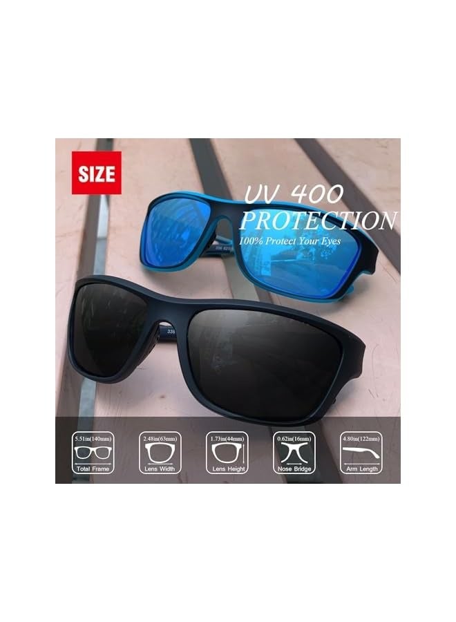 بروماس نظارات شمسية رياضية مستقطبة للرجال والنساء والقيادة والصيد والجري ونظارات شمسية بإطار غير قابل للكسر مع حزام حبل للنظارات للحماية من الأشعة فوق البنفسجية - Image 4