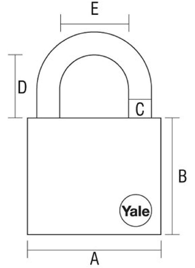 Yale Security Y110/25/115/1 Y110 Safety Padlock, Gold, 25 mm  - Image 2