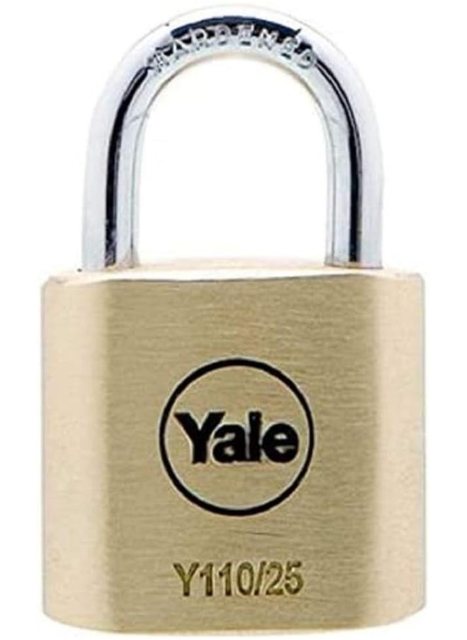 Yale Security Y110/25/115/1 Y110 Safety Padlock, Gold, 25 mm  - Image 1