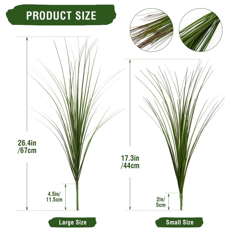 Uqueeten 12PCS Fake Plants Artificial Wheat Grass Greenery Plastic Plants Fake Grass Artificial Plants for Outdoor Decor Artificial Grass Plant with Greenery Stems for Indoor Home Decoration 26.4" - Image 4