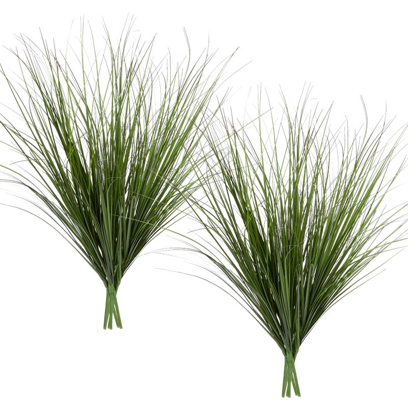 Uqueeten 12PCS Fake Plants Artificial Wheat Grass Greenery Plastic Plants Fake Grass Artificial Plants for Outdoor Decor Artificial Grass Plant with Greenery Stems for Indoor Home Decoration 26.4" - Image 2