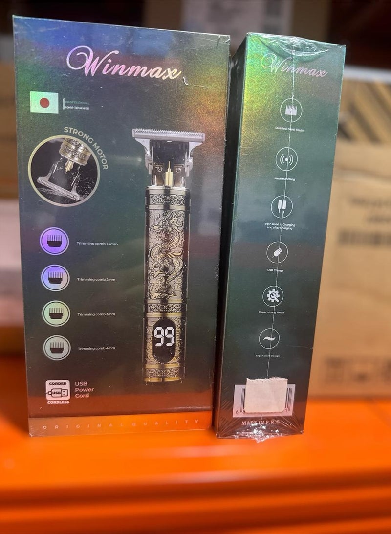 Winmax Professional Electric Hair Clipper with Blade Men's Hair Trimmer J12 gold - Image 2