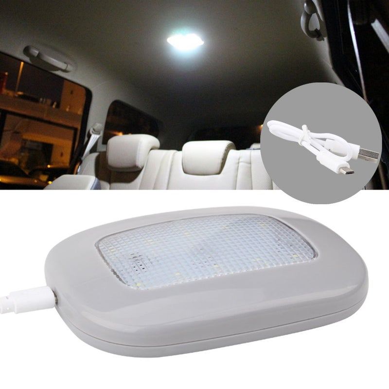 KaiDengZhe أضواء سقف السيارة المغناطيسية من كايدينغ زهي مع شحن USB لاسلكي عالمي 10 LEDs للداخل والخارج للسيارة، القارب، المقطورة، المنزل المتنقل، الشاحنة (غلاف رمادي - ضوء أبيض) - Image 1
