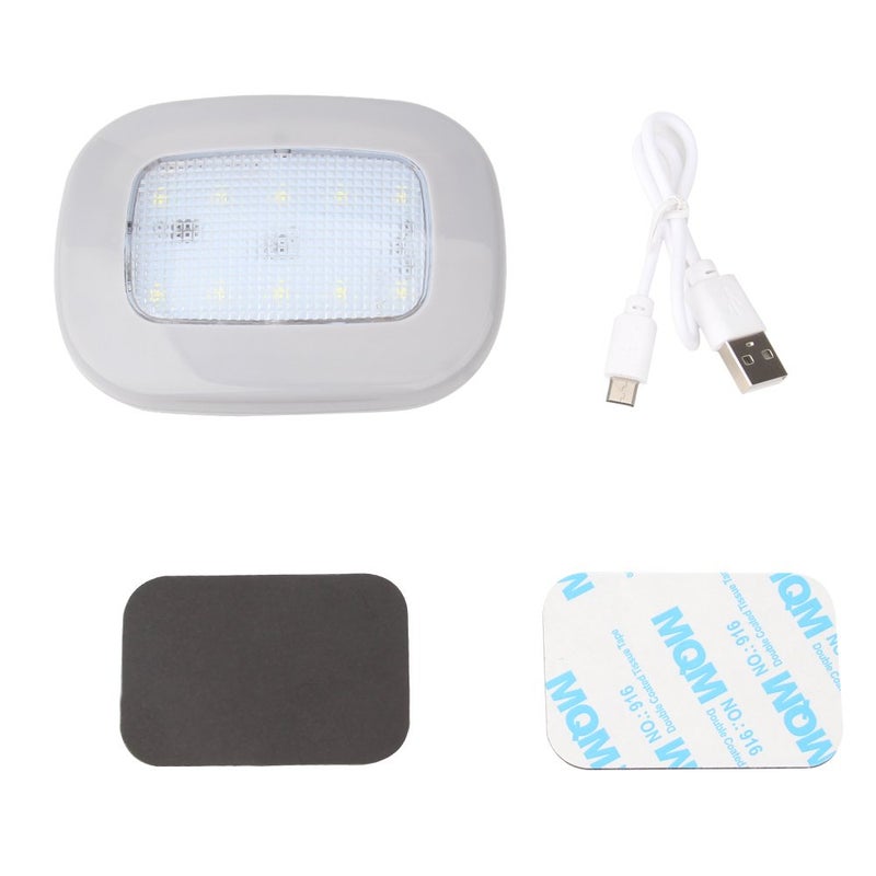 KaiDengZhe أضواء سقف السيارة المغناطيسية من كايدينغ زهي مع شحن USB لاسلكي عالمي 10 LEDs للداخل والخارج للسيارة، القارب، المقطورة، المنزل المتنقل، الشاحنة (غلاف رمادي - ضوء أبيض) - Image 4
