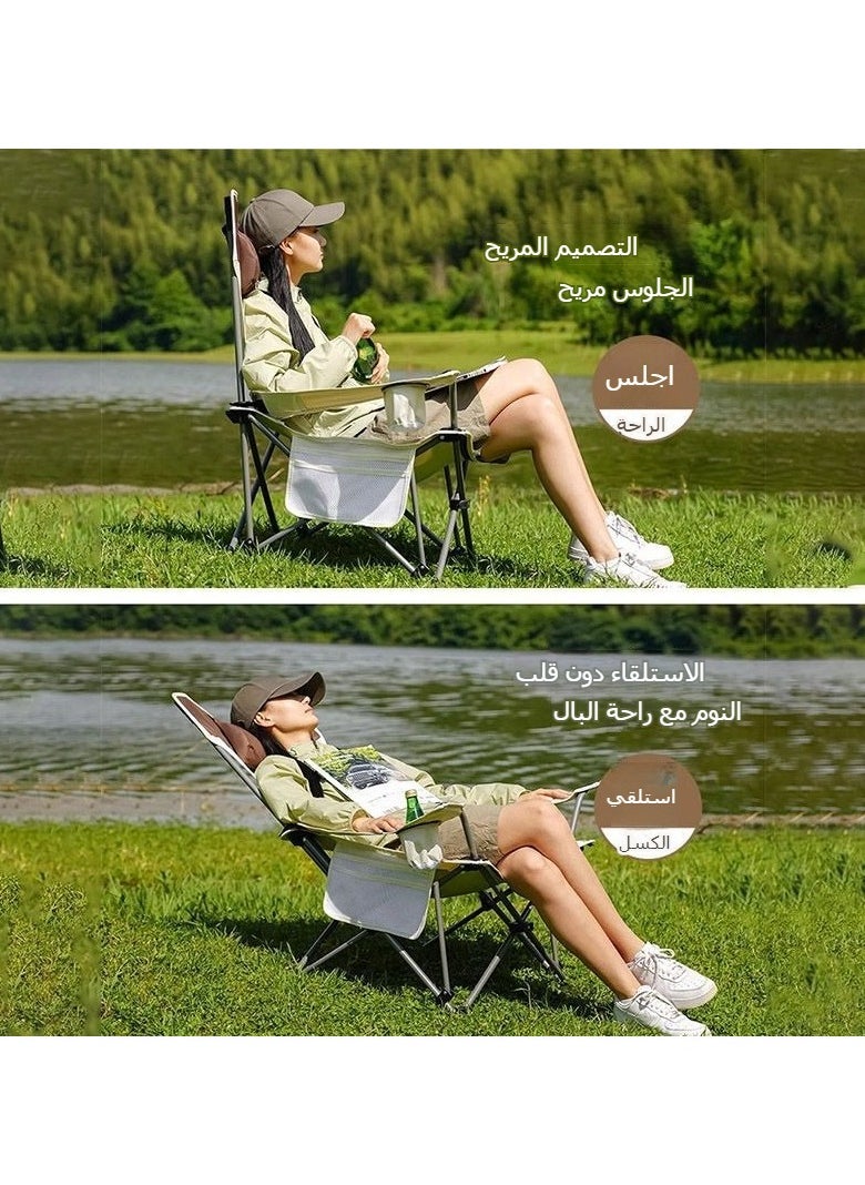 Camping Chair Foldable Beach Chairs Adjustable High Back Lawn Chair Recliner Support 120KG with Cup Holder Pocket Carry Bag for Adult Outdoor Picnic Travel Fishing - pzsku/Z23D2EAEA5F60037659ADZ/45/_/1721266050/3777430a-e3c4-48e3-98c1-cbc48294dc94