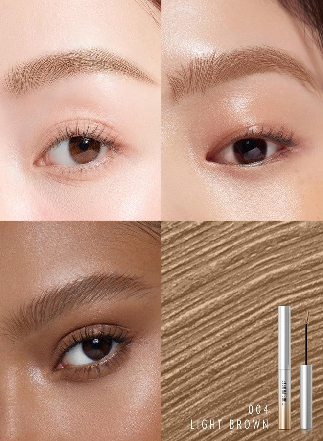 TIMEPHORIA Revela Tinted Eyebrow Mascara, Waterproof Brow Gel with 12H Long-lasting Hold, Smudge-Proof, Anti-Clump, Highly Pigmented, Quick-Setting, Precision Brush for Natural Brows, 004 Light Brown - Image 2