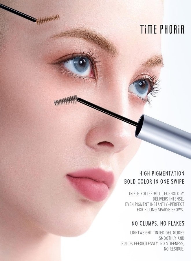 TIMEPHORIA Revela Tinted Eyebrow Mascara, Waterproof Brow Gel with 12H Long-lasting Hold, Smudge-Proof, Anti-Clump, Highly Pigmented, Quick-Setting, Precision Brush for Natural Brows, 004 Light Brown - Image 3