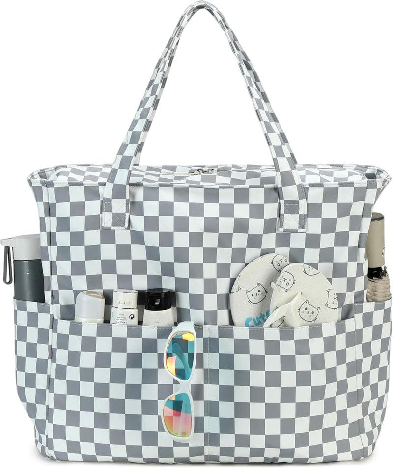 BLUBOON Waterproof Beach Tote Pool Bags for Women Ladies Extra Large Carry On Bag With Wet Compartment for Weekender Travel - Image 1