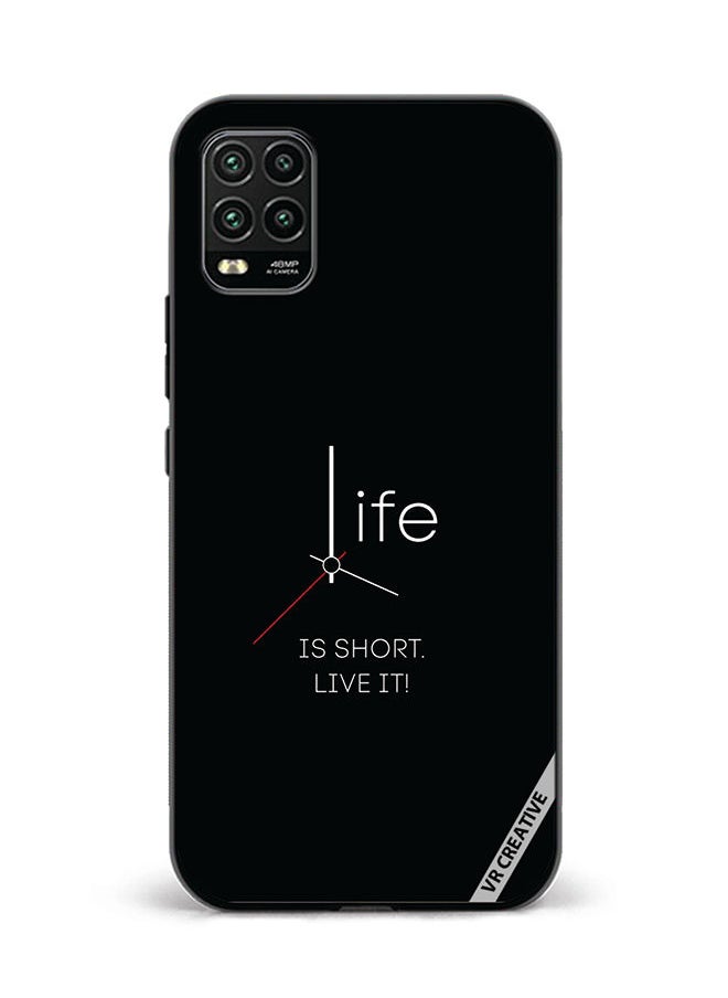 VR CREATIVE Protective Case Cover For Xiaomi Mi 10 Lite 5G Life Is Short Design Multicolour  - Image 1