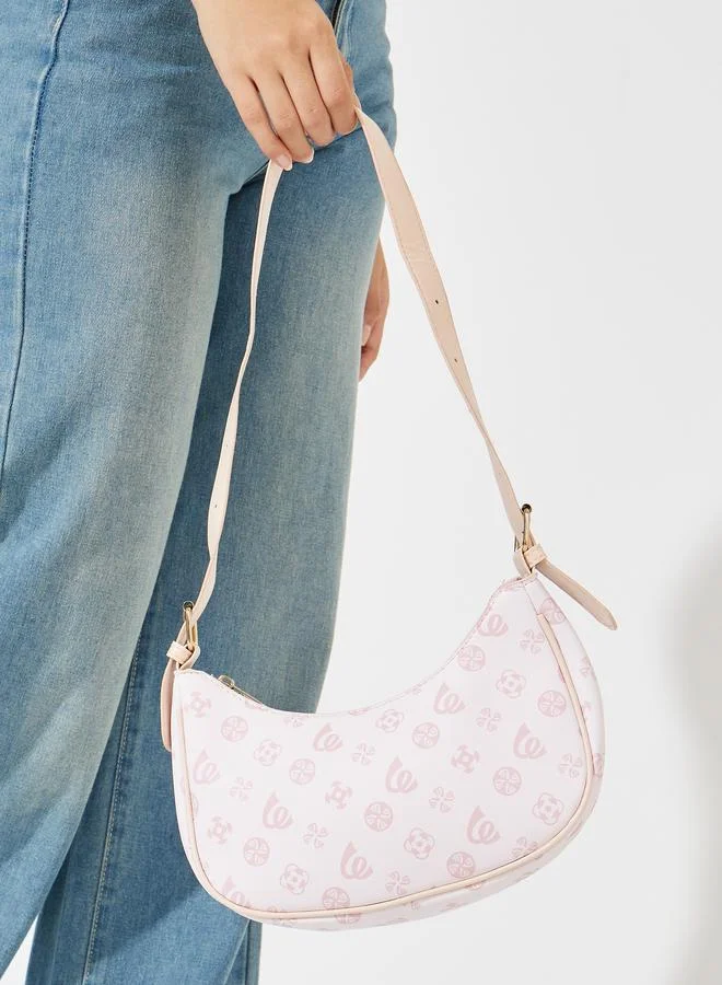 Styli Printed Design Shoulder Bag with Adjustable Strap