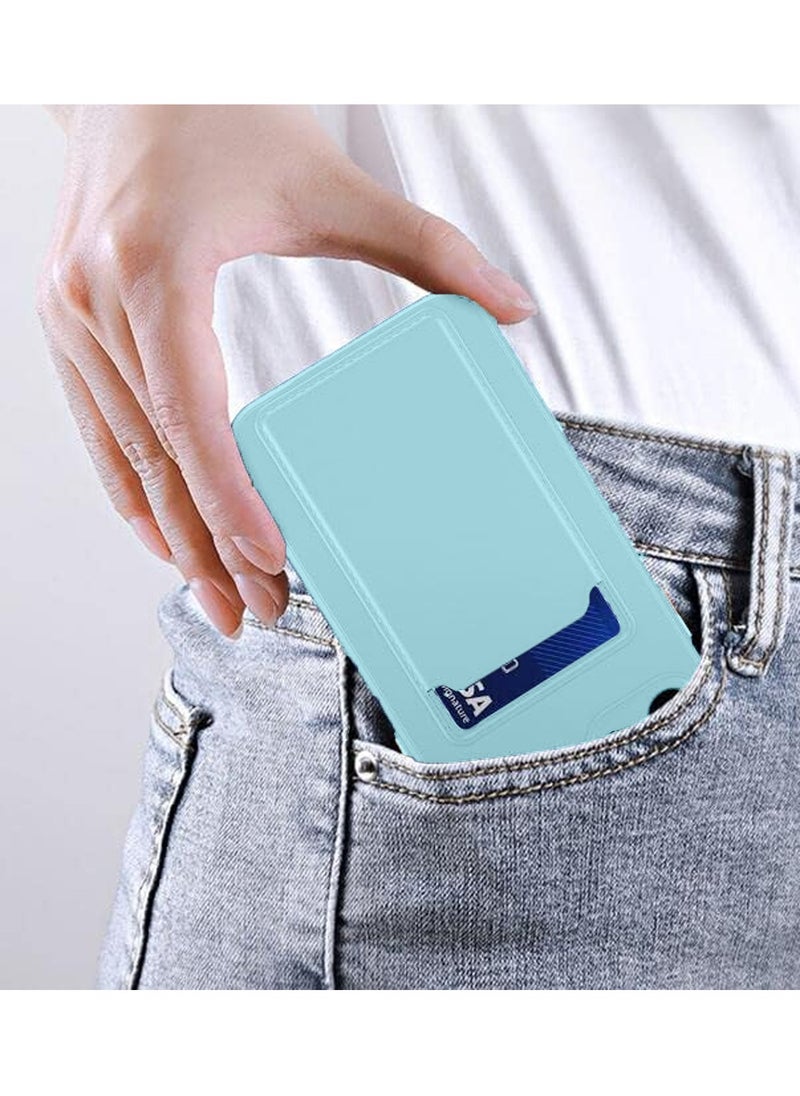 Wtech - Silicone TPU With Card Holder Case Cover For Oppo Reno11 F 5G 2024 Sky Blue - Image 1