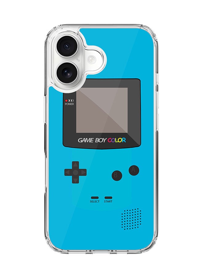 Stylizedd Classic Clear MagSafe Case for iPhone 17 , Hybrid Soft Case Flexible Edges Anti Drop TPU PC Gel Thin Transparent Cover [ Designed for iPhone 17 ] - Gameboy Color - Blue