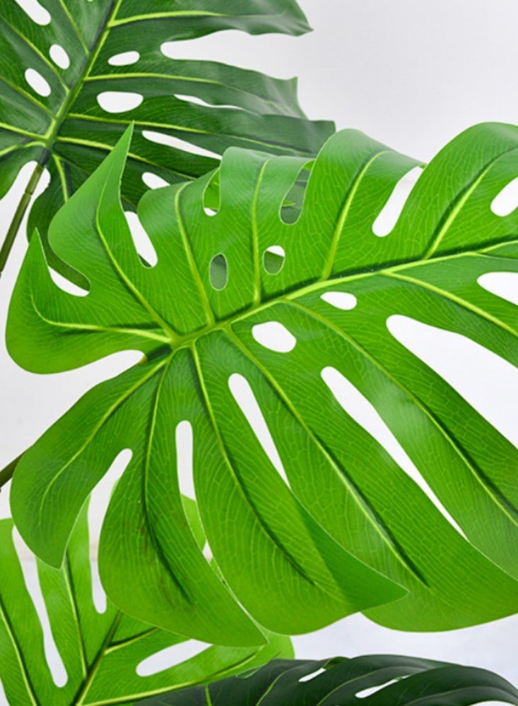 Generic WELLNEST Artificial Monstera Plant, Potted Faux Greenery, Floor-standing Indoor Decor, Cross-border Hot Sale  - Image 2