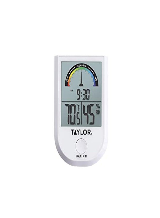 Taylor Digital Wireless Indoor Comfort Level Thermometer and Hygrometer, Easy-to-Read Display for Home, Office, Greenhouse, Nursery, and Indoor Areas, White - Image 1