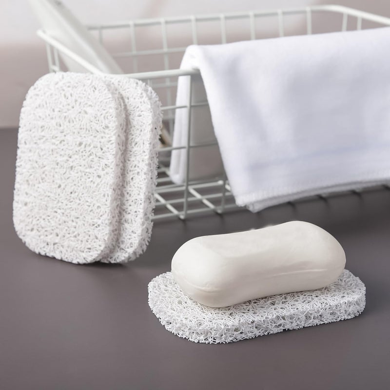 Yadream 4PCS White Soap Holder PadBPA-Free Savers Pads for Soap Dish,Easy to Clean Soap Lifting Pads Suitable for Shower Kitchen Bathroom Bathroom Travel Hotel Cleaning Products - Image 4