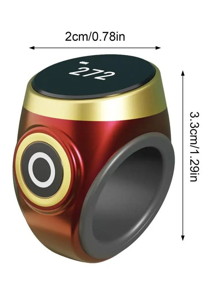 AROAQ An OLED Display Counting Ring, Tasbih, Featuring a Skin-Friendly Adjustable Silicone Ring, Easy to Use, Simple to Operate, Equipped with a TYPE-C Charging Port for Extended Standby Time. - Image 1