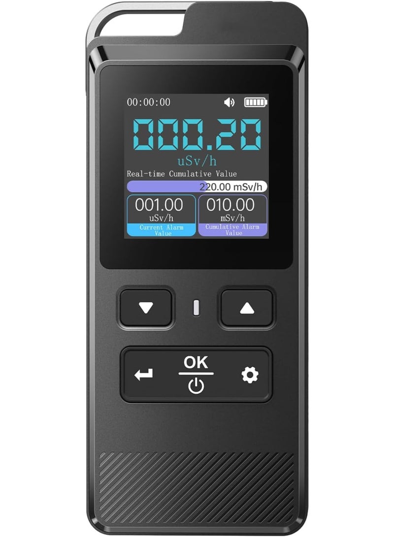 FNIRSI Geiger Counter, Nuclear Radiation Detector, Portable Gamma X-ray Detector with IPS Display, Rechargeable Radiation Meter Dosimeter, 5 Dosage Units, Timing Monitoring and Data Save - Image 1
