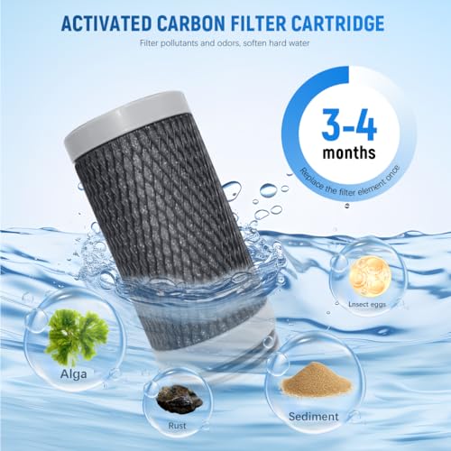 Supvox® 304 Stainless Steel Faucet Water Filter System, Active Carbon Core Universal Tap Water Filter for Kitchen Sink - Image 3