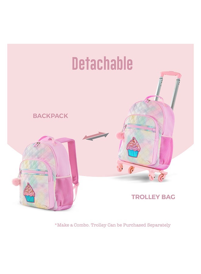 Eazy Kids - Personalized 17" Set of 3 Backpack w/Lunch Bag and Pencil Case - Sugar Pop Pink - Image 4