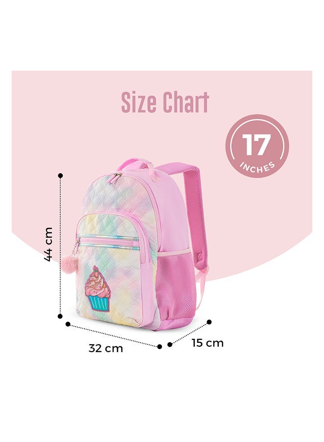 Eazy Kids - Personalized 17" Set of 3 Backpack w/Lunch Bag and Pencil Case - Sugar Pop Pink - Image 5