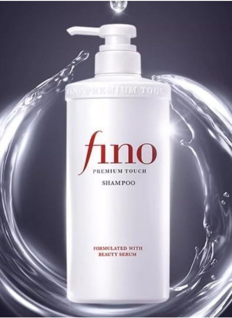 Fino - Shiseido Fitit Fino Premium Touch Moist Shampoo & Conditioner Set 550ml – Deep Moisturizing and Nourishing Hair Care Bundle for Dry and Damaged Hair - Image 1